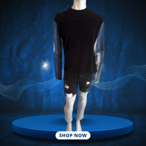 Denim Patchwork Sleeve Pullover